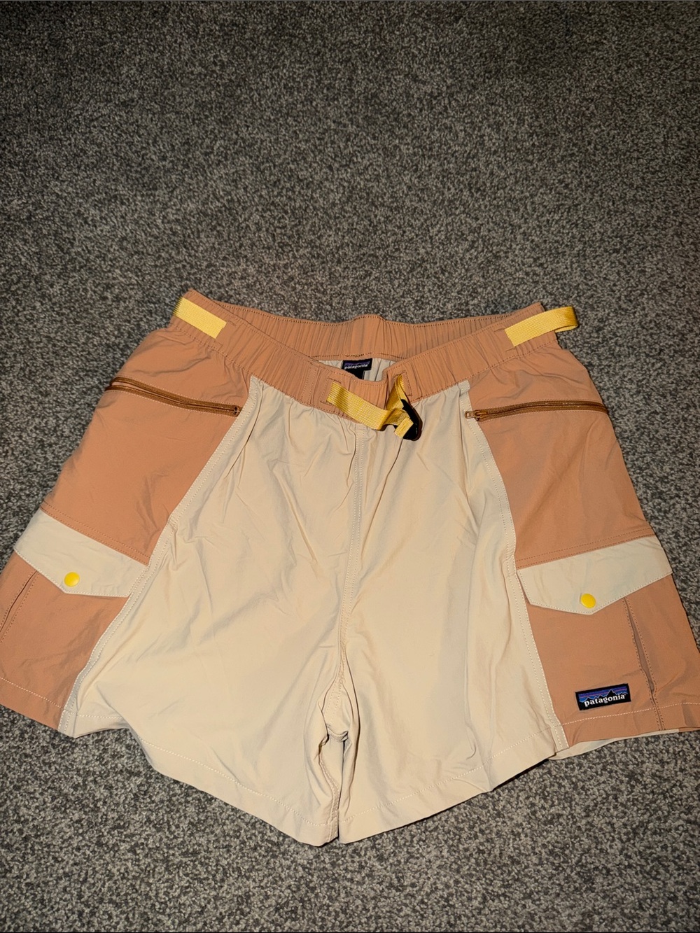 Patagonia Two-Tone Tan and Cream Women's Cargo Shorts